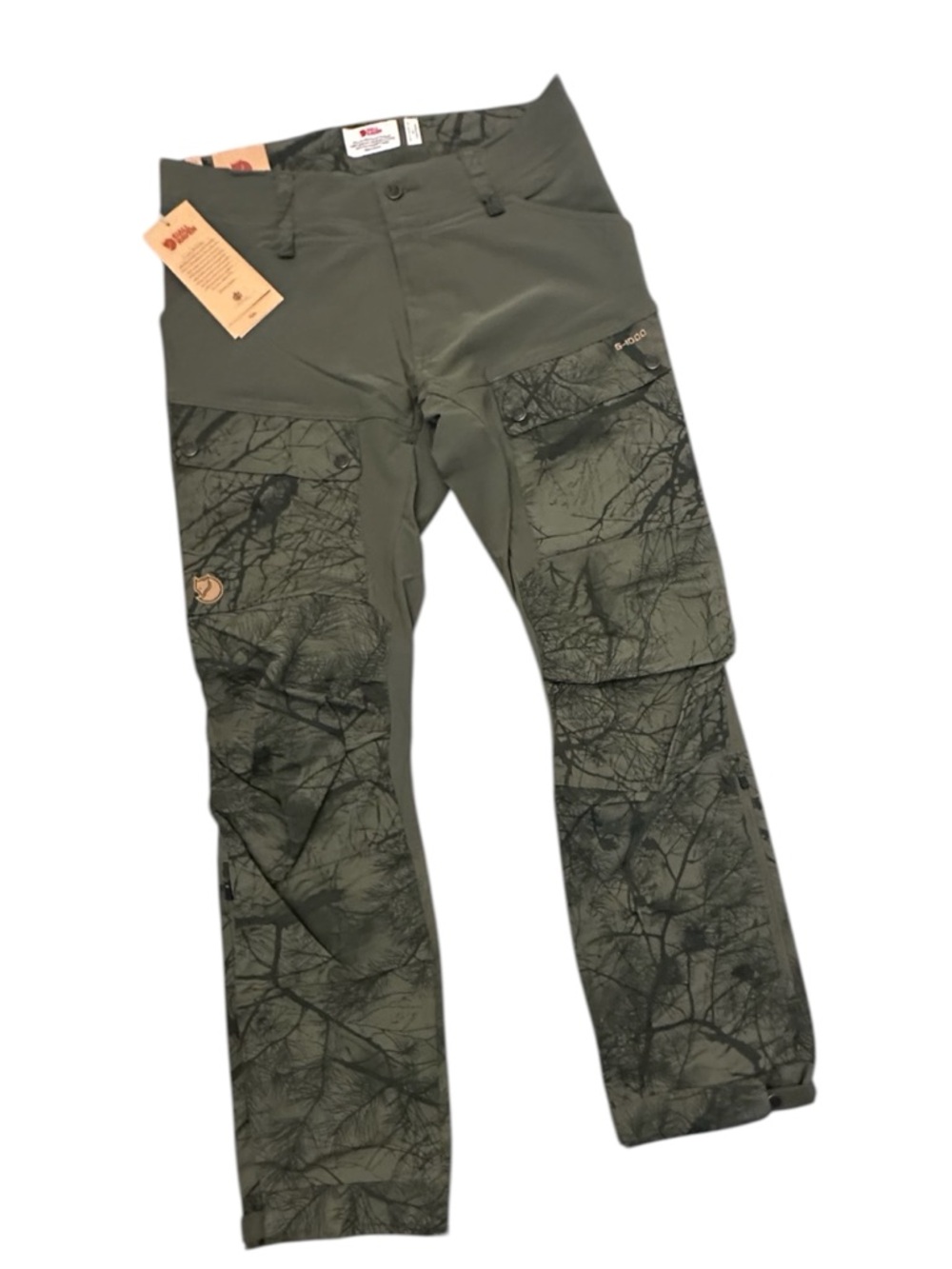 Fjallraven Keb Trouser Pants Cargo Mens 30-31” Camo Green NWT - Picture 3 of 10